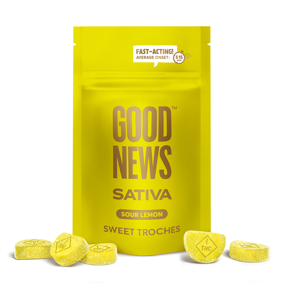 Sour Lemon 5mg ea | 20-Pack Fast-Acting Troches Sour Lemon 5mg ea | 20-Pack Fast-Acting Troches